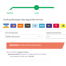 Fechar imagem das opções de pagamento do Touch